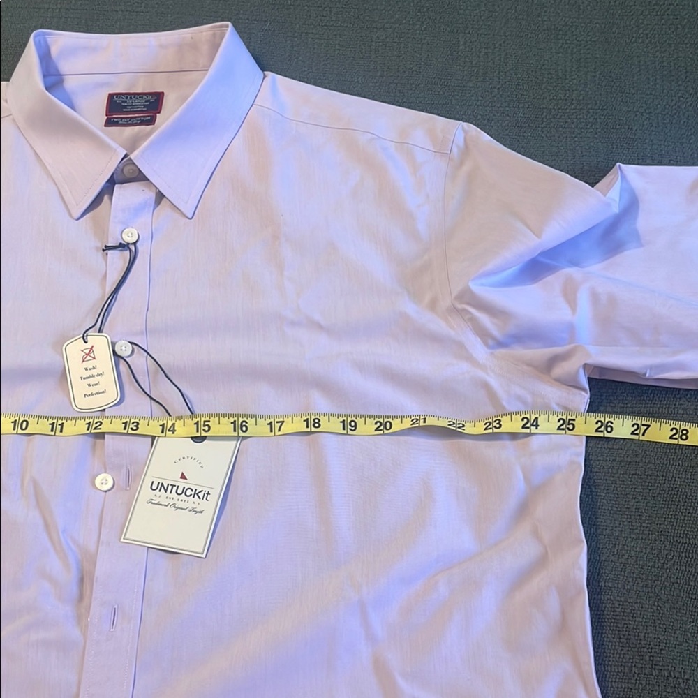 UNTUCKit Men's Lavender Dress Shirt - Picture 5 of 6